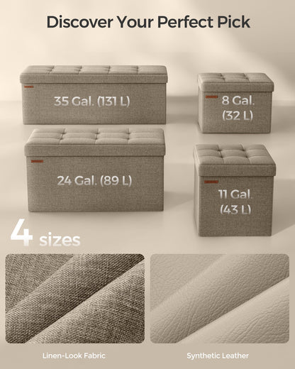 MAZIE Collection 43'' Folding Storage Ottoman Bench