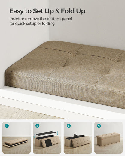 MAZIE Collection 43'' Folding Storage Ottoman Bench