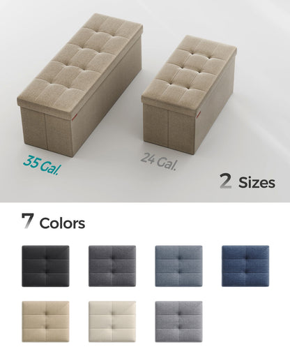 MAZIE Collection 43'' Folding Storage Ottoman Bench