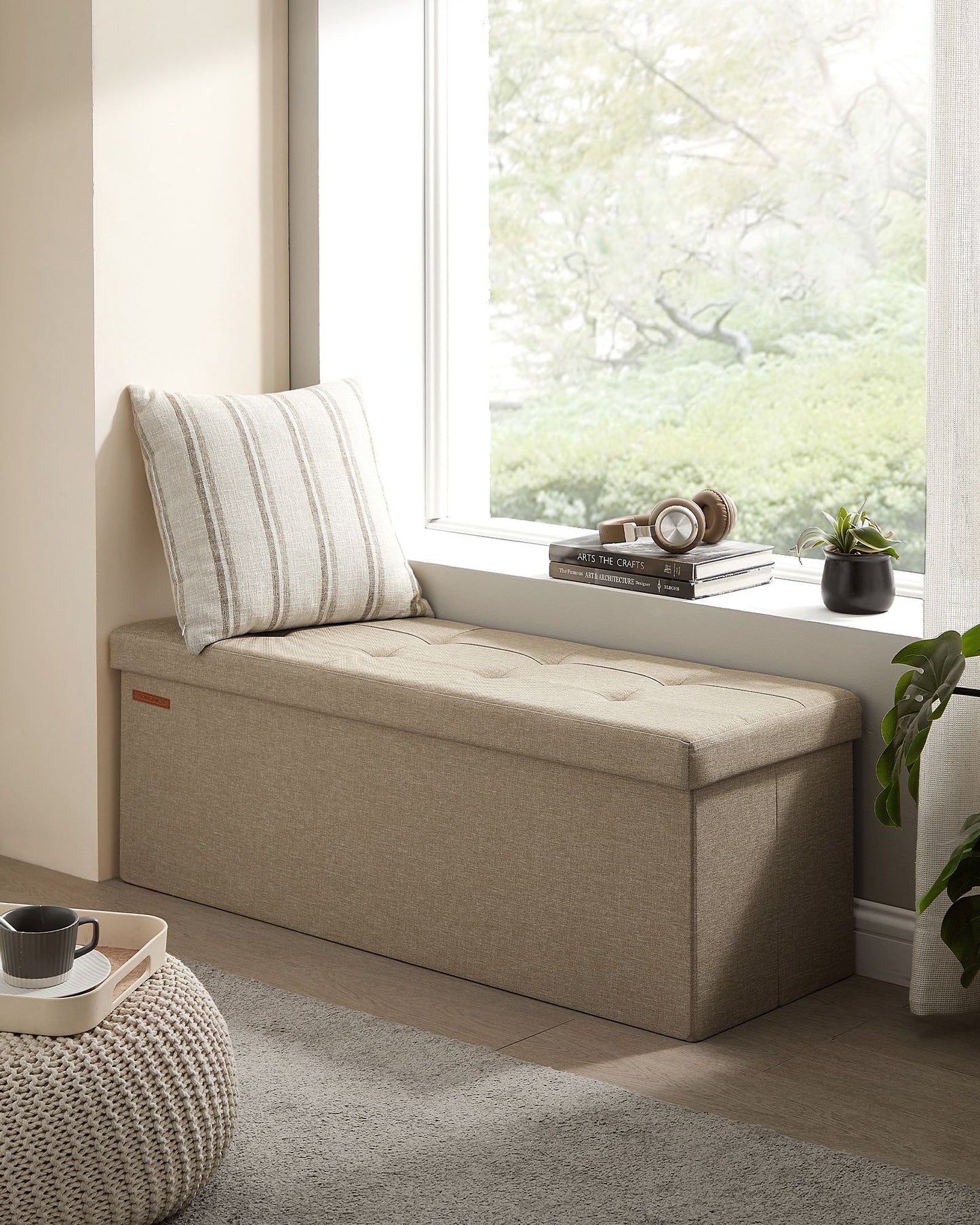 MAZIE Collection 43'' Folding Storage Ottoman Bench