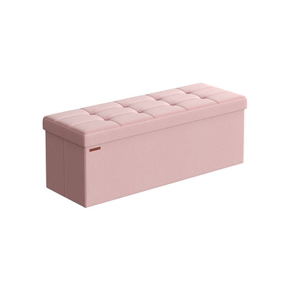 38 x 76 x 38 cm Foldable Small Storage Ottoman Ink Black - image 35