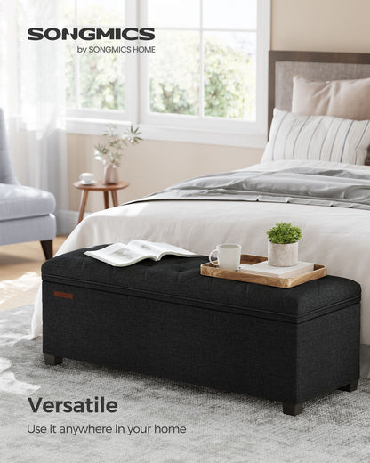 Storage Ottoman Bench with Legs, Load up to 660 lb - HWLEXTRA 