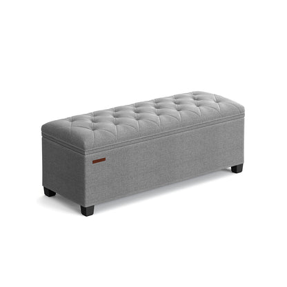 Storage Ottoman Bench with Legs, Load up to 660 lb - HWLEXTRA 