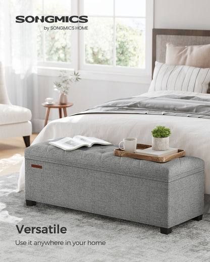 Storage Ottoman Bench with Legs, Load up to 660 lb - HWLEXTRA 