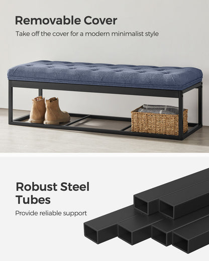 Storage Ottoman Bench with Legs, Load up to 660 lb - HWLEXTRA 