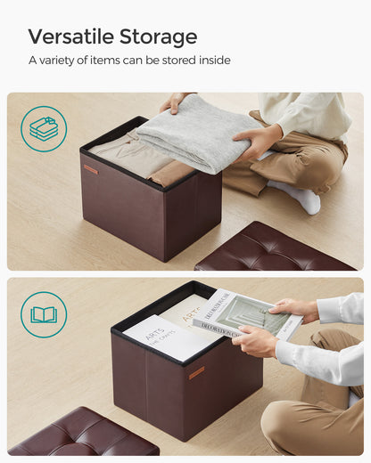 110 cm Ottoman Storage Box Dark Grey - image 36