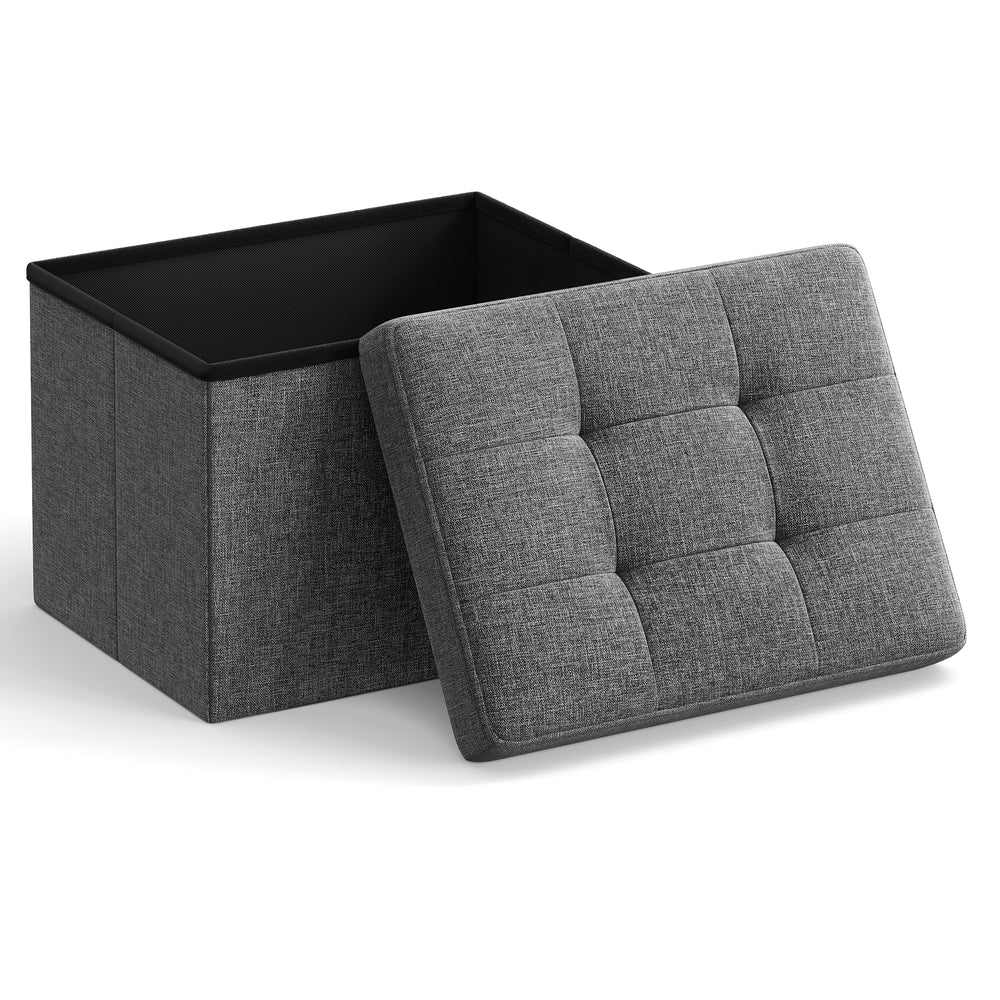 12.2 x 16.1 x 12.2 Inches Small Folding Storage Ottoman Jelly Pink - image 16