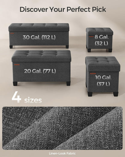 Storage Ottoman, Bedroom Bench with Storage, Foot Stool, 15 x 30 x 15.7 Inches