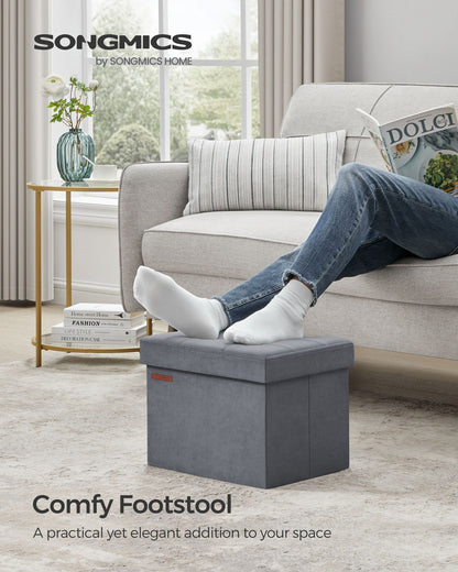 Small Ottoman Foot Rest with Storage, Load up to 286 lb - HWLEXTRA 