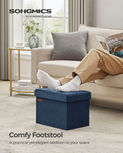 Small Ottoman Foot Rest with Storage, Load up to 286 lb - HWLEXTRA 