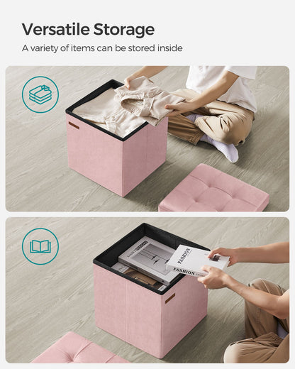 Small Ottoman Foot Rest with Storage, Load up to 660 lb
