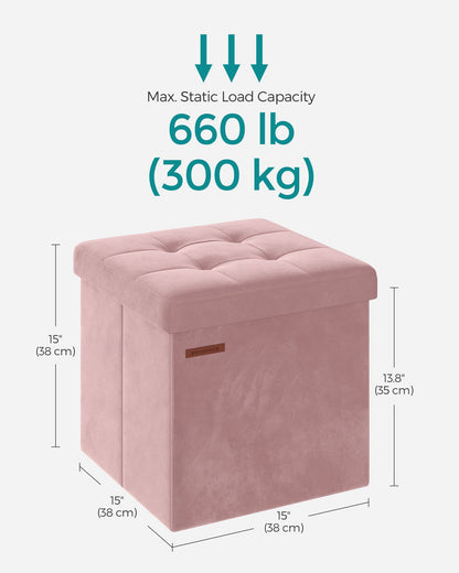 Small Ottoman Foot Rest with Storage, Load up to 660 lb