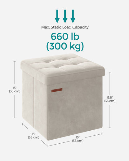 Small Ottoman Foot Rest with Storage, Load up to 660 lb