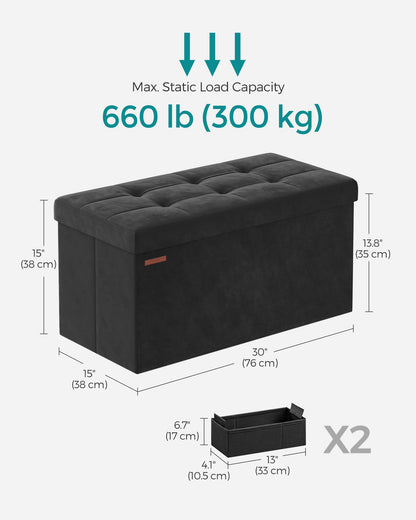 Storage Ottoman Bench with Storage Chest, Load up to 660 lb