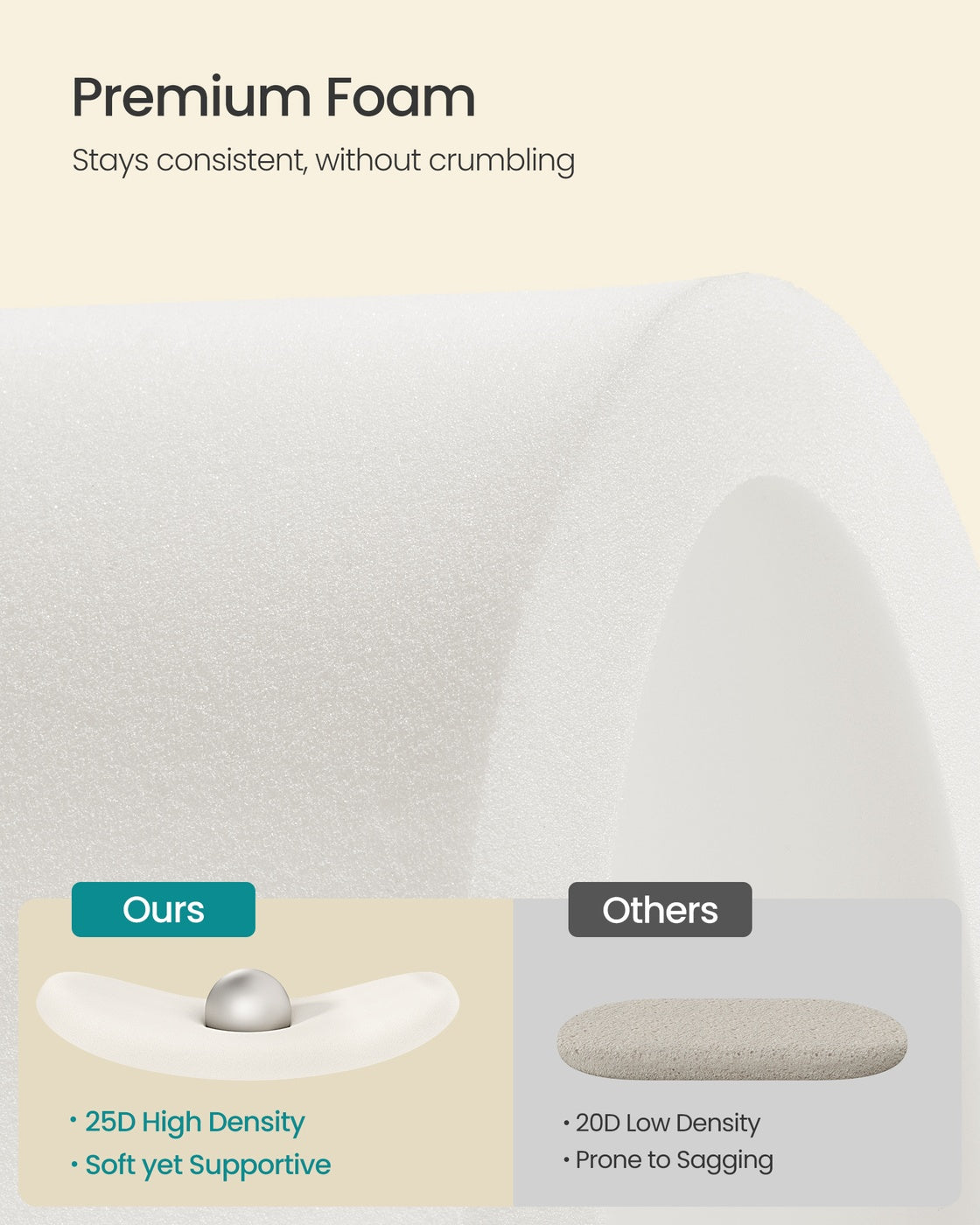 15 x 43 x 15 Inches Oval Ottoman Bench with Hidden Storage Space and Velvet Fabric Cream White - image 5