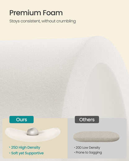 15 x 43 x 15 Inches Oval Ottoman Bench with Hidden Storage Space and Velvet Fabric Cream White - image 5
