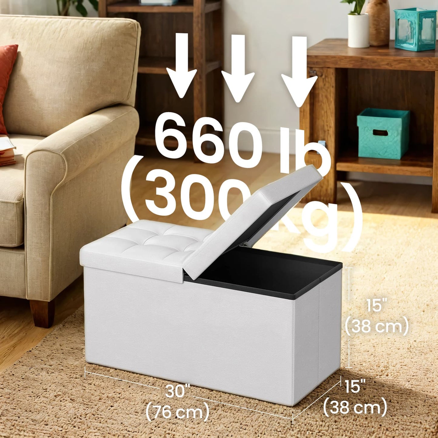 Flipping Lid Ottoman Bench - image 7