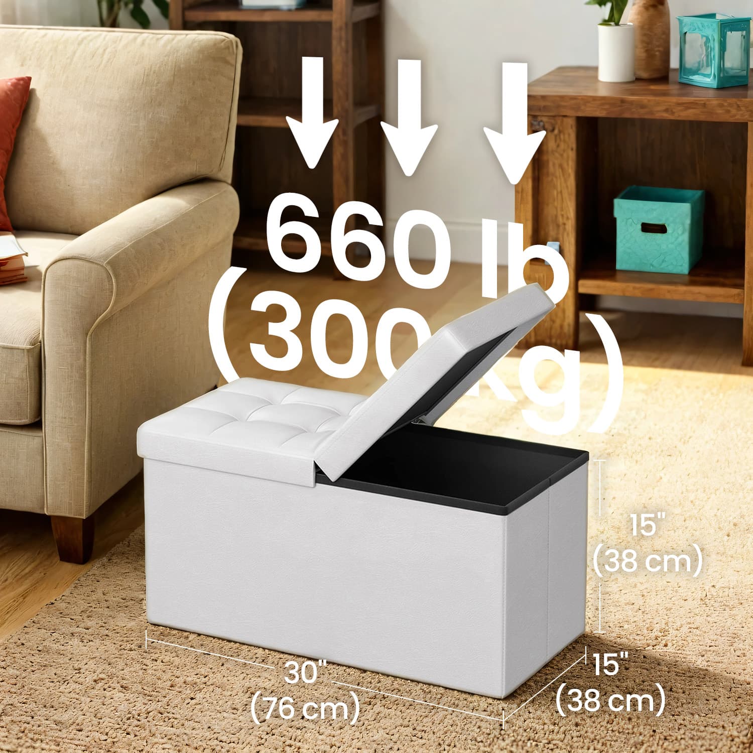 Flipping Lid Ottoman Bench - image 7