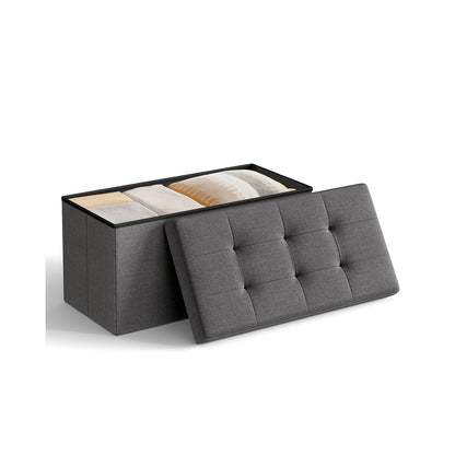 Storage Ottoman Bench, Chest with Lid, Foldable Seat