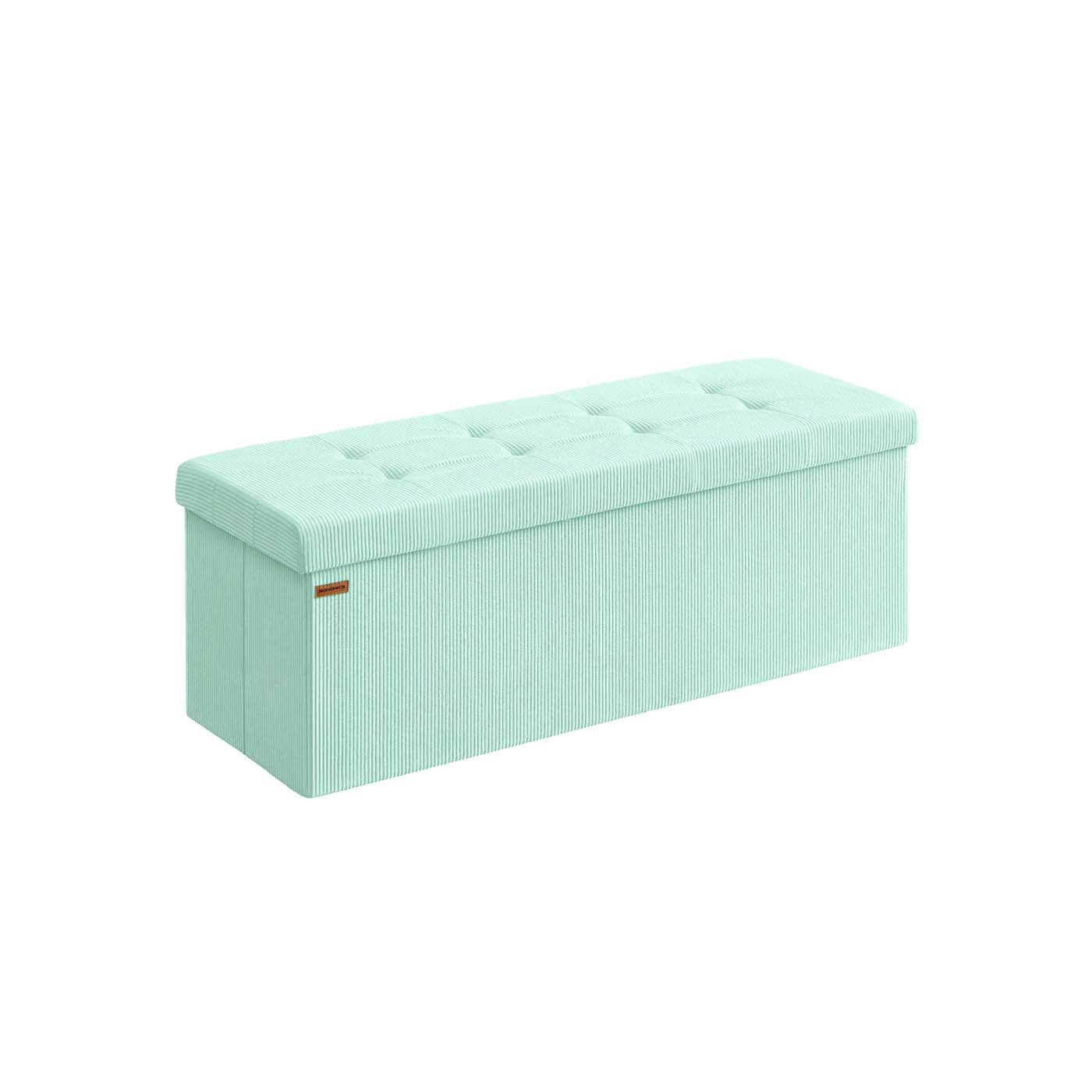 Foldable storage ottoman bench with foot rest