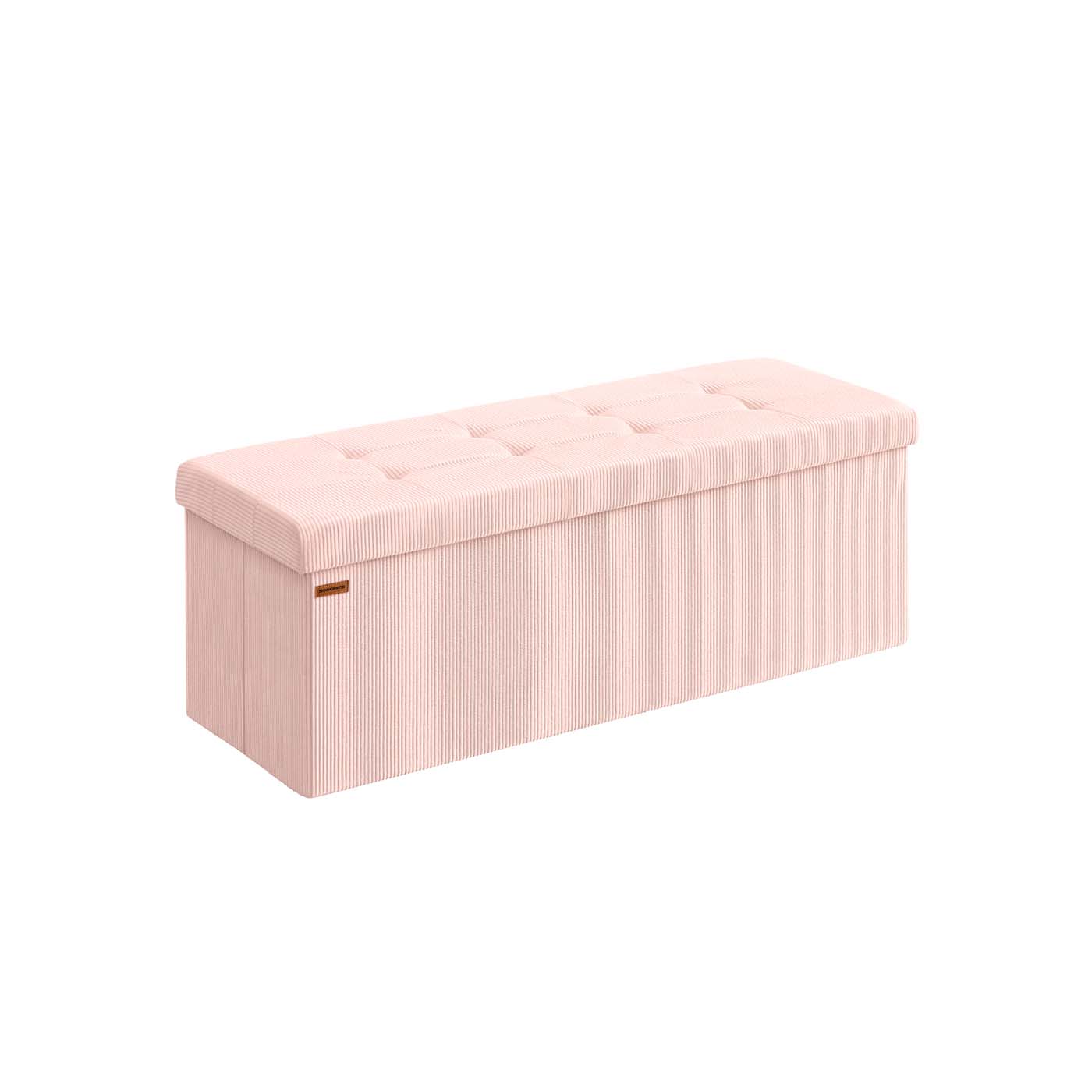 Foldable storage ottoman bench with foot rest