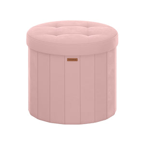 Round Storage Ottoman with Removable Lid