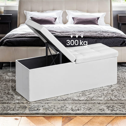 Folding Storage Ottoman Bench - image 6