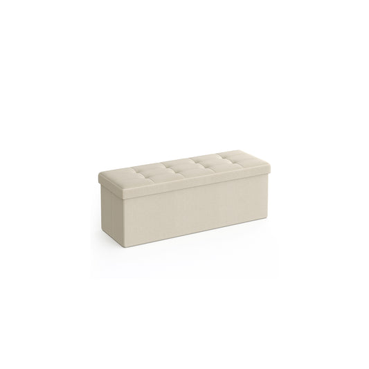 43 Inches Folding Storage Ottoman Bench - HWLEXTRA 