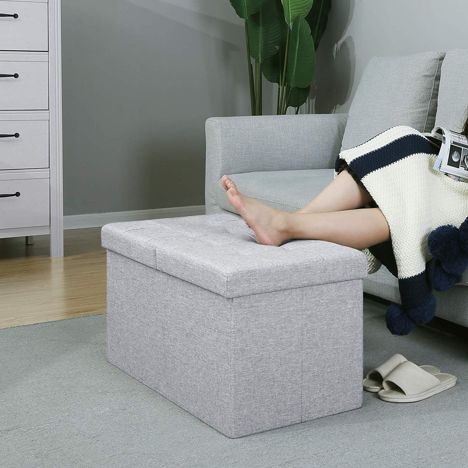 Storage Ottoman with Flipping Lid - image 5