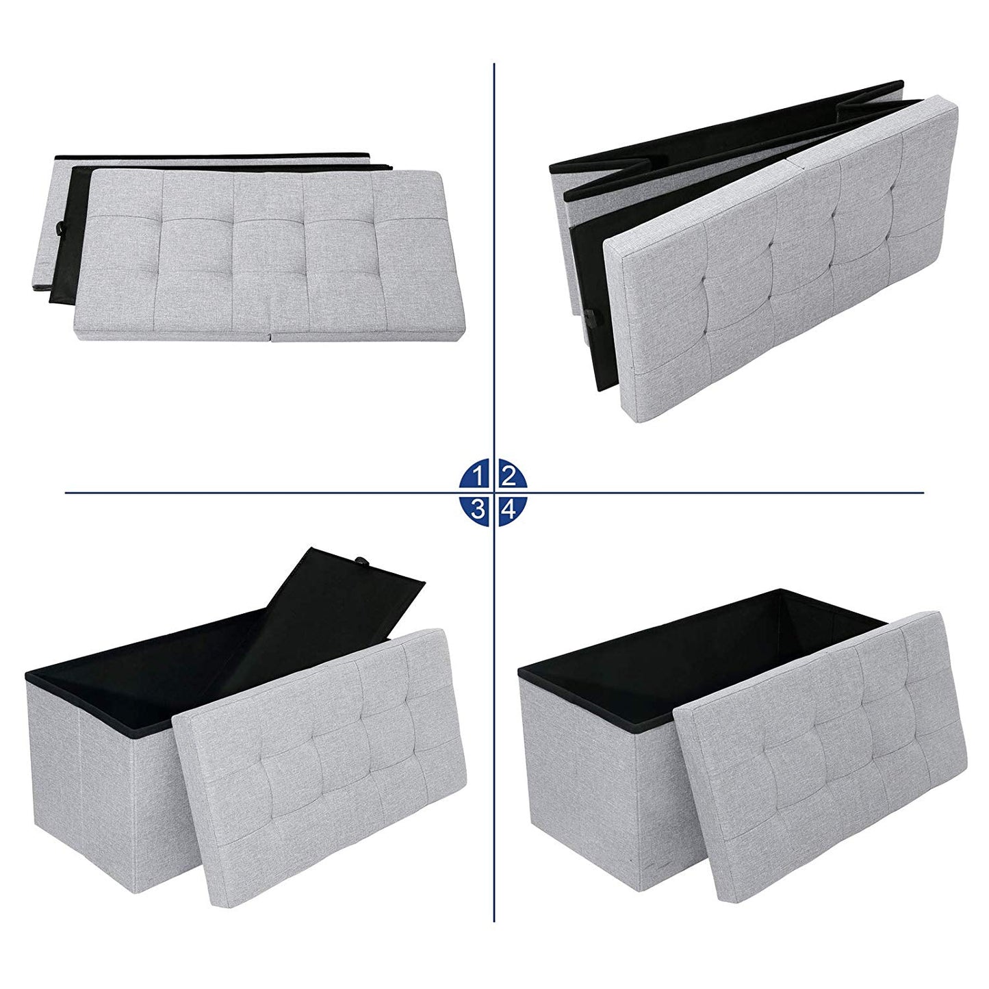 Storage Ottoman with Flipping Lid - image 6
