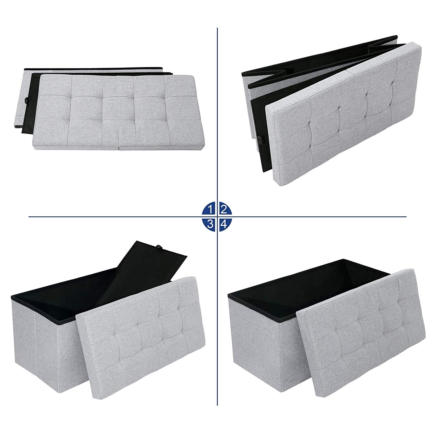 Storage Ottoman with Flipping Lid - image 6
