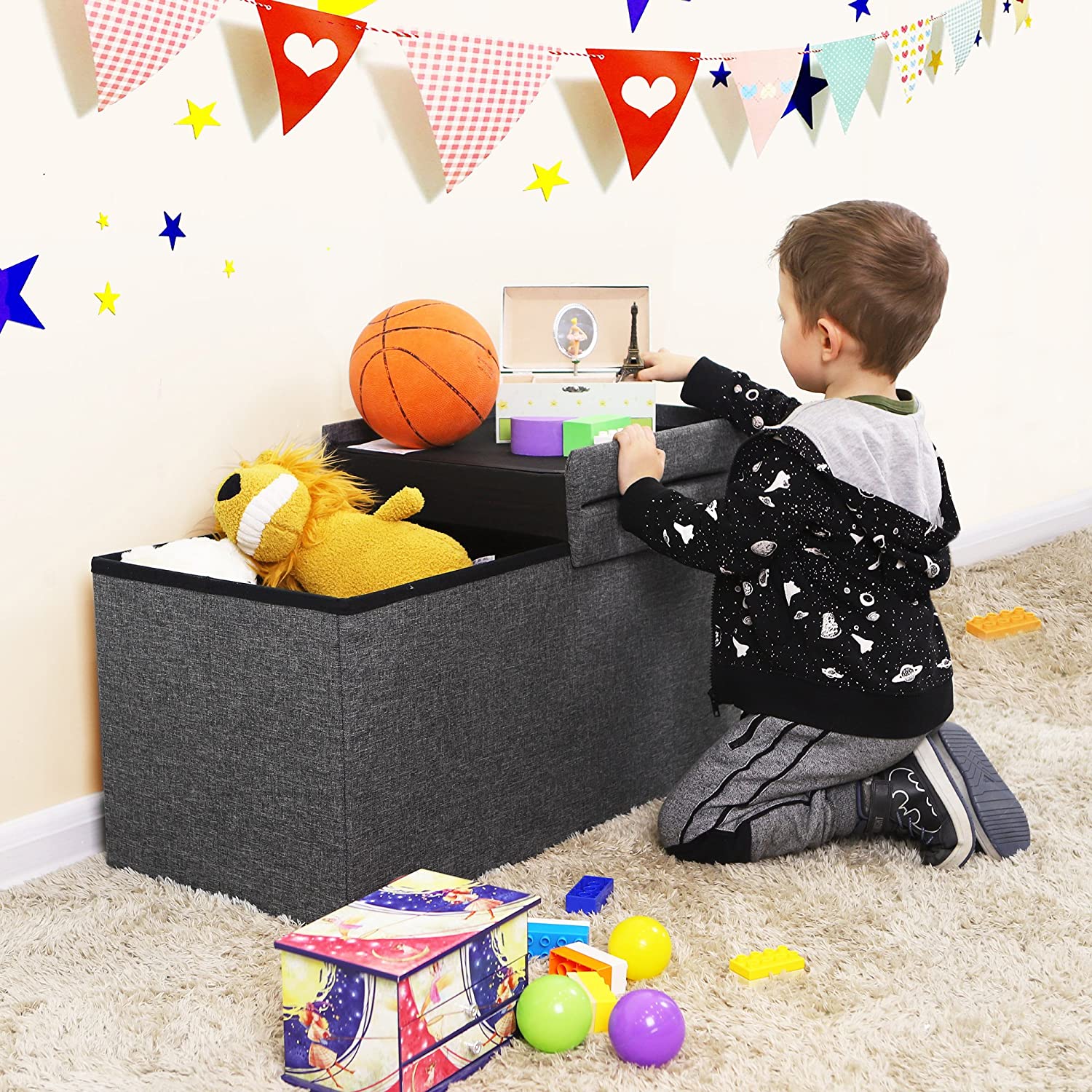 Storage Ottoman with Flipping Lid - image 12