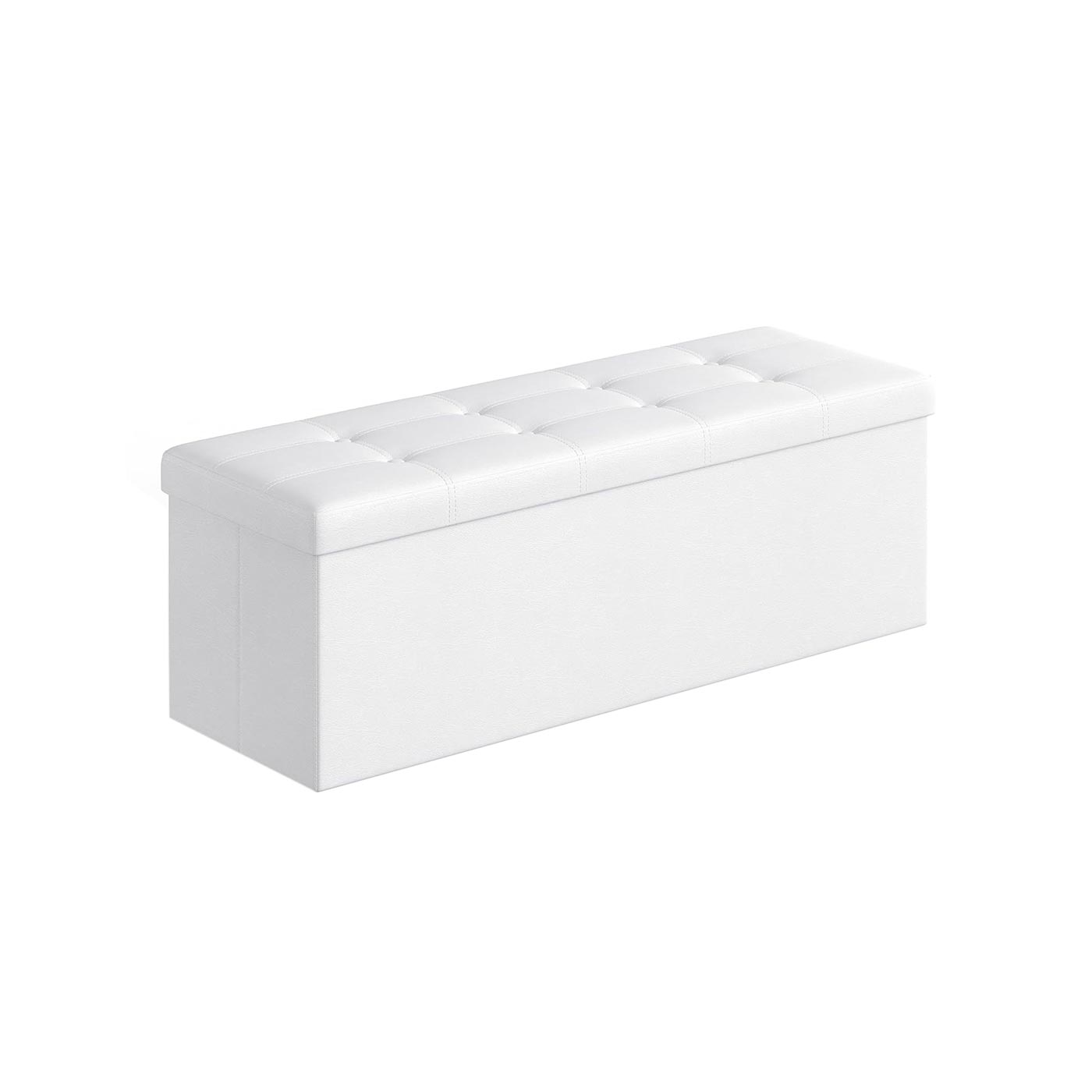 110 cm Ottoman Storage Box Dark Grey - image 39