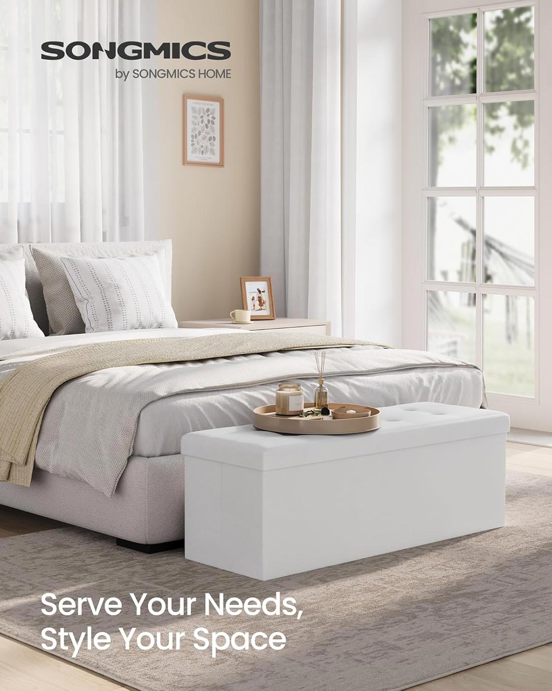 110 cm Ottoman Storage Box Dark Grey - image 41