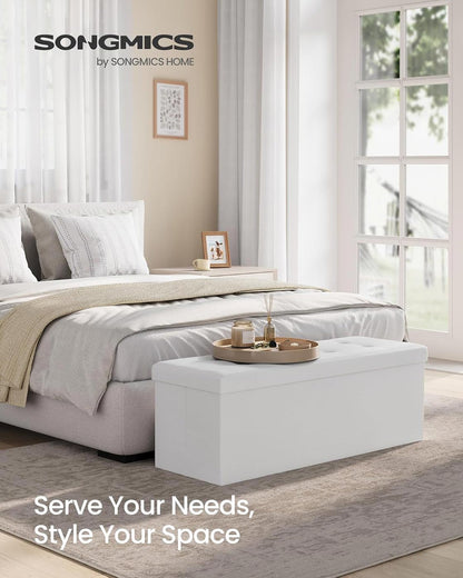 110 cm Ottoman Storage Box Dark Grey - image 41