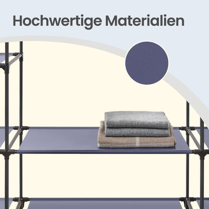 Closet Wardrobe, Portable Closet for Bedroom, Clothes Rail with Fabric Cover
