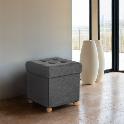 Collapsible Cube Storage Ottoman - image 1