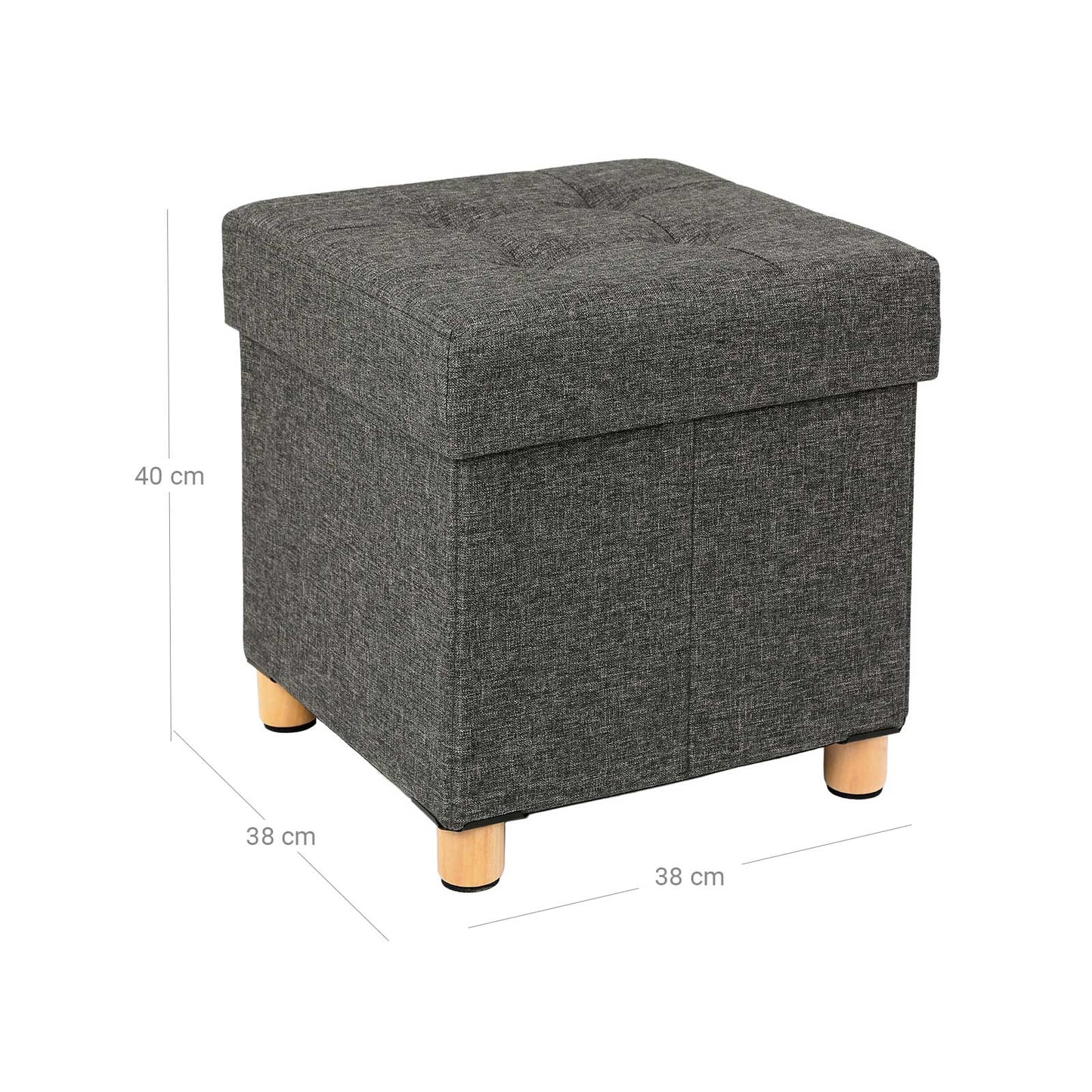 Collapsible Cube Storage Ottoman - image 6