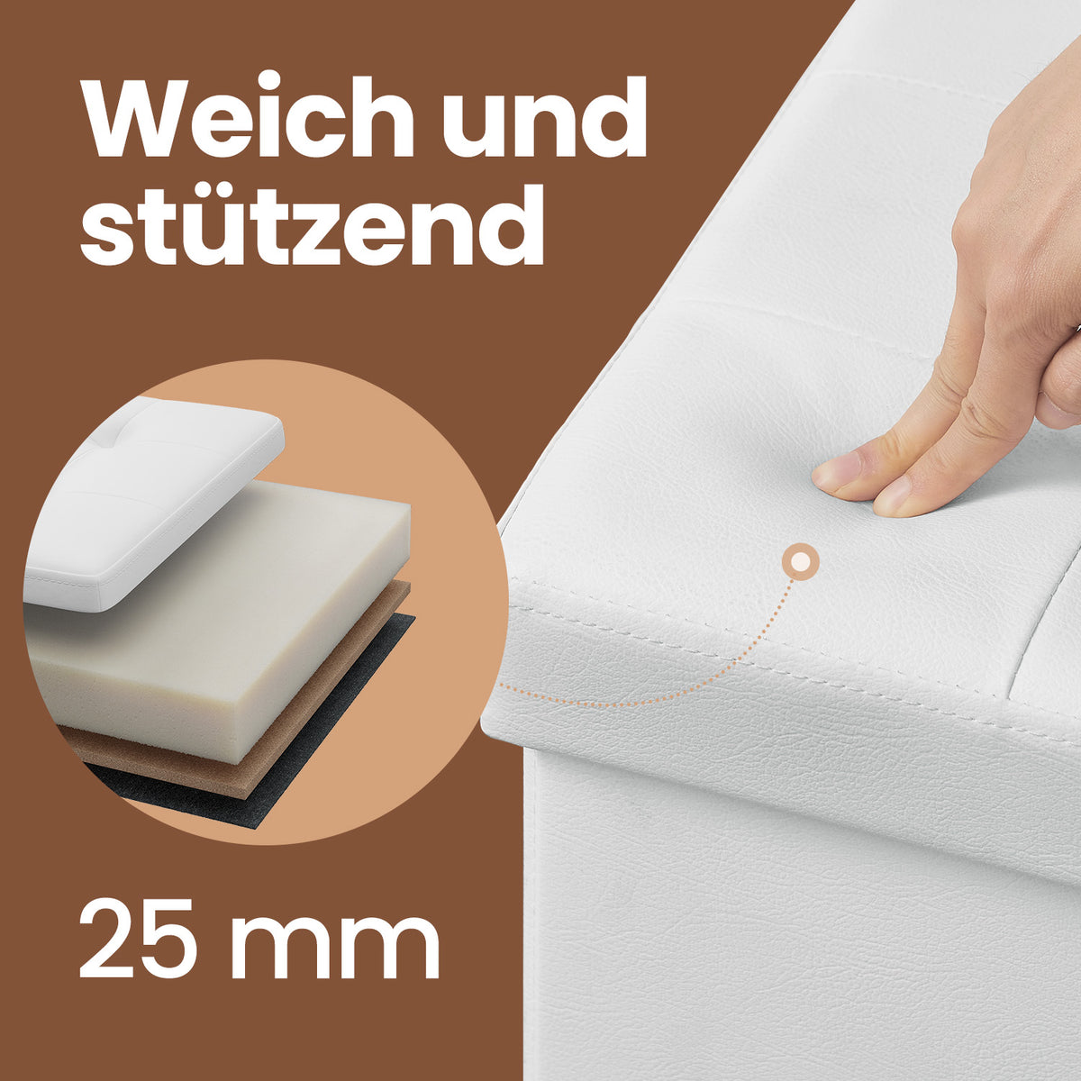 Flipping Lid Ottoman Bench
