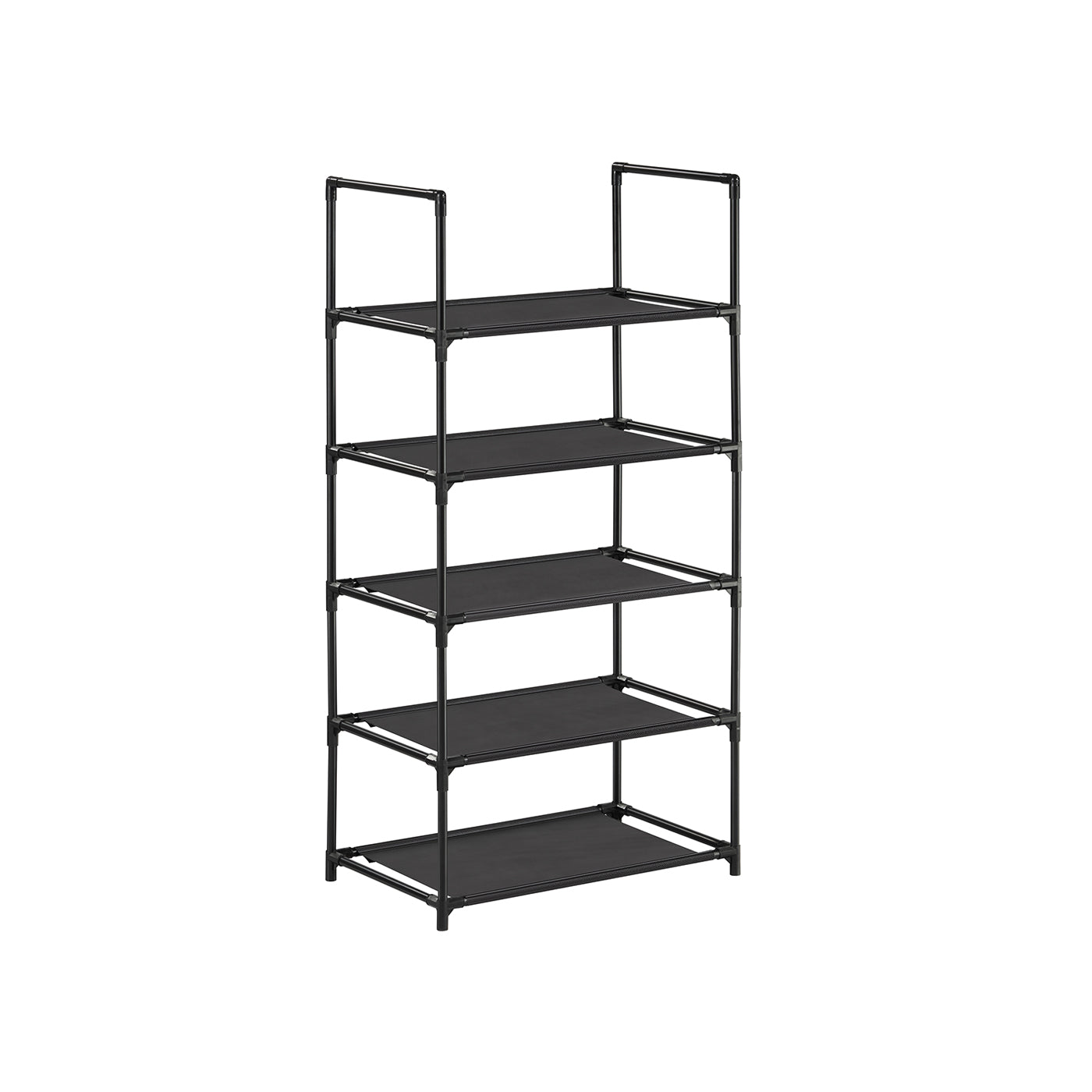 5-Tier Metal Shoe Rack: Space-Saving Shoe Organizer with Non-Woven Shelves, 28x45x89cm for Bedroom/Hallway - image 2