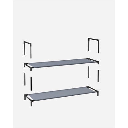 10-Tier Shoe Shelf with Metal Frame