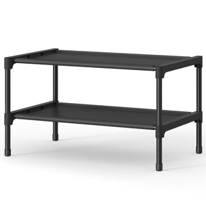 Shoe Rack, 2-Tier Shoe Storage Organizer, Space-Saving, 11.7 x 16.5 x 12.2 Inches