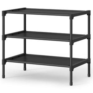 Shoe Rack, 3-Tier Shoe Storage Organizer, Space-Saving, 11.7 x 16.5 x 19.1 Inches