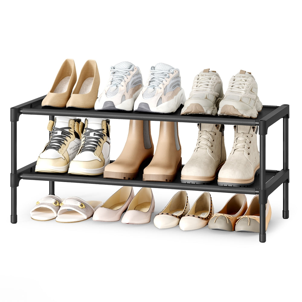 Shoe Rack, 3-Tier Shoe Storage Organizer, Space-Saving, 11.7 x 16.5 x 19.1 Inches - image 13