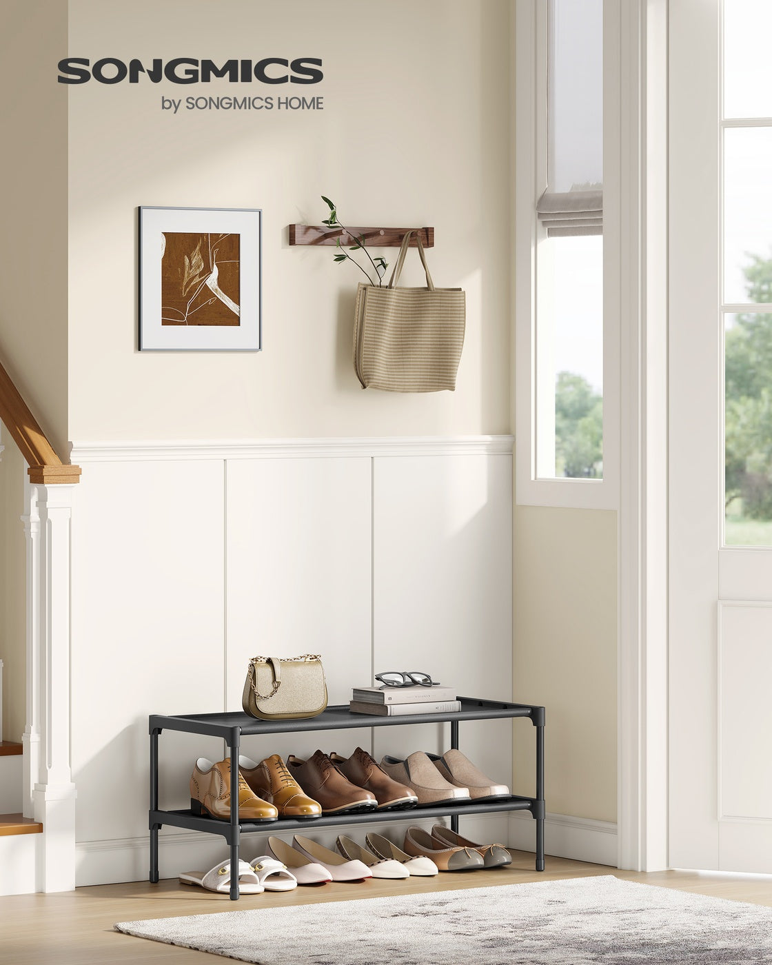 Shoe Rack, 3-Tier Shoe Storage Organizer, Space-Saving, 11.7 x 16.5 x 19.1 Inches - image 14