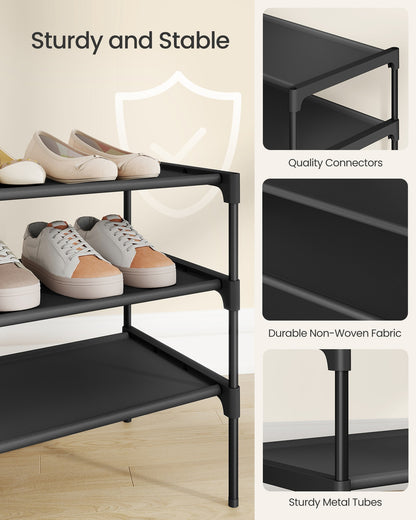 Shoe Rack, 3-Tier Shoe Storage Organizer, Space-Saving, 11.7 x 16.5 x 19.1 Inches - image 15