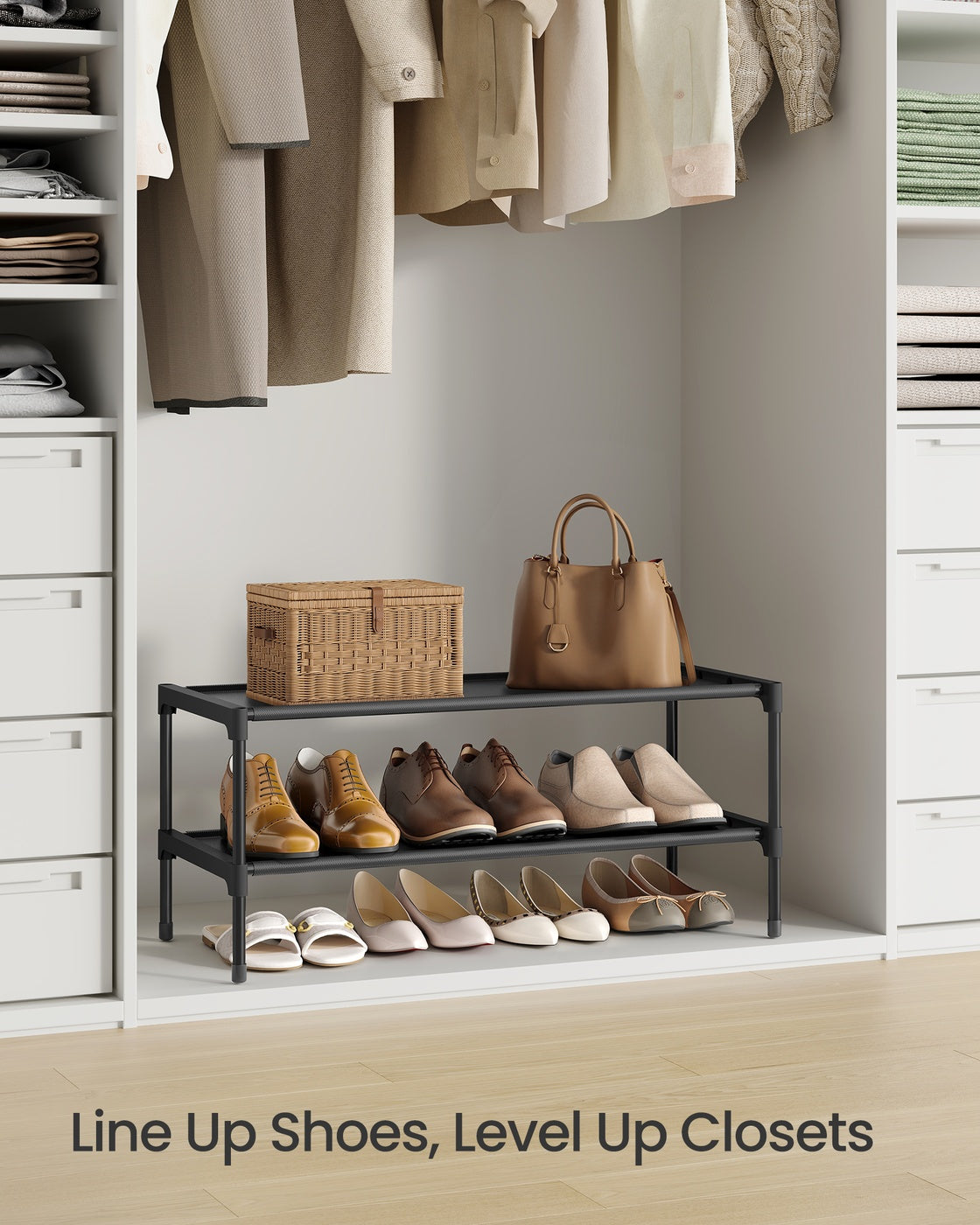 Shoe Rack, 3-Tier Shoe Storage Organizer, Space-Saving, 11.7 x 16.5 x 19.1 Inches - image 17