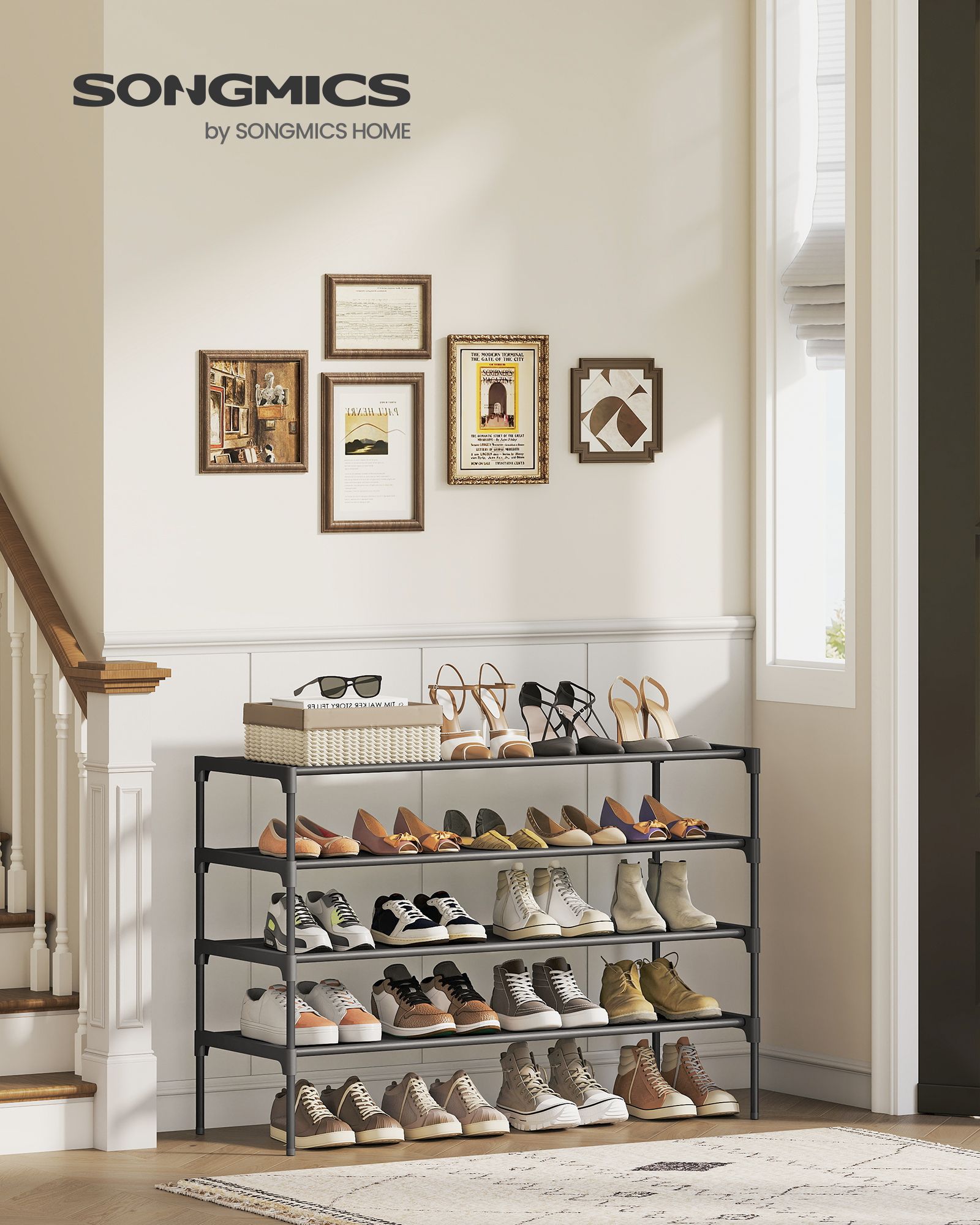 Shoe Rack, Shoe Storage Organizer, Space-Saving - HWLEXTRA 