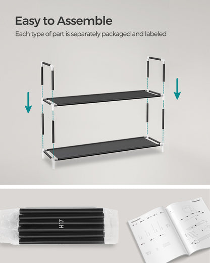 5-Tier Shoe Rack with Metal Frame
