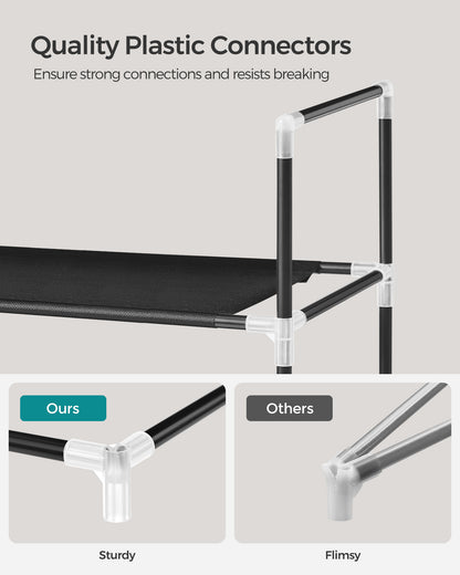 5-Tier Shoe Rack with Metal Frame